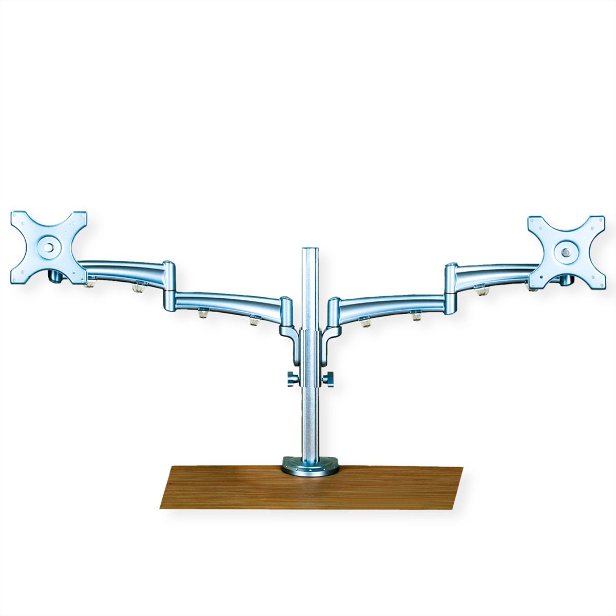 VALUE LCD-Doppelarm Tisch-Trägerstange, 4 Gelenke, separat höhenverstellbar, bis 2x 5 kg