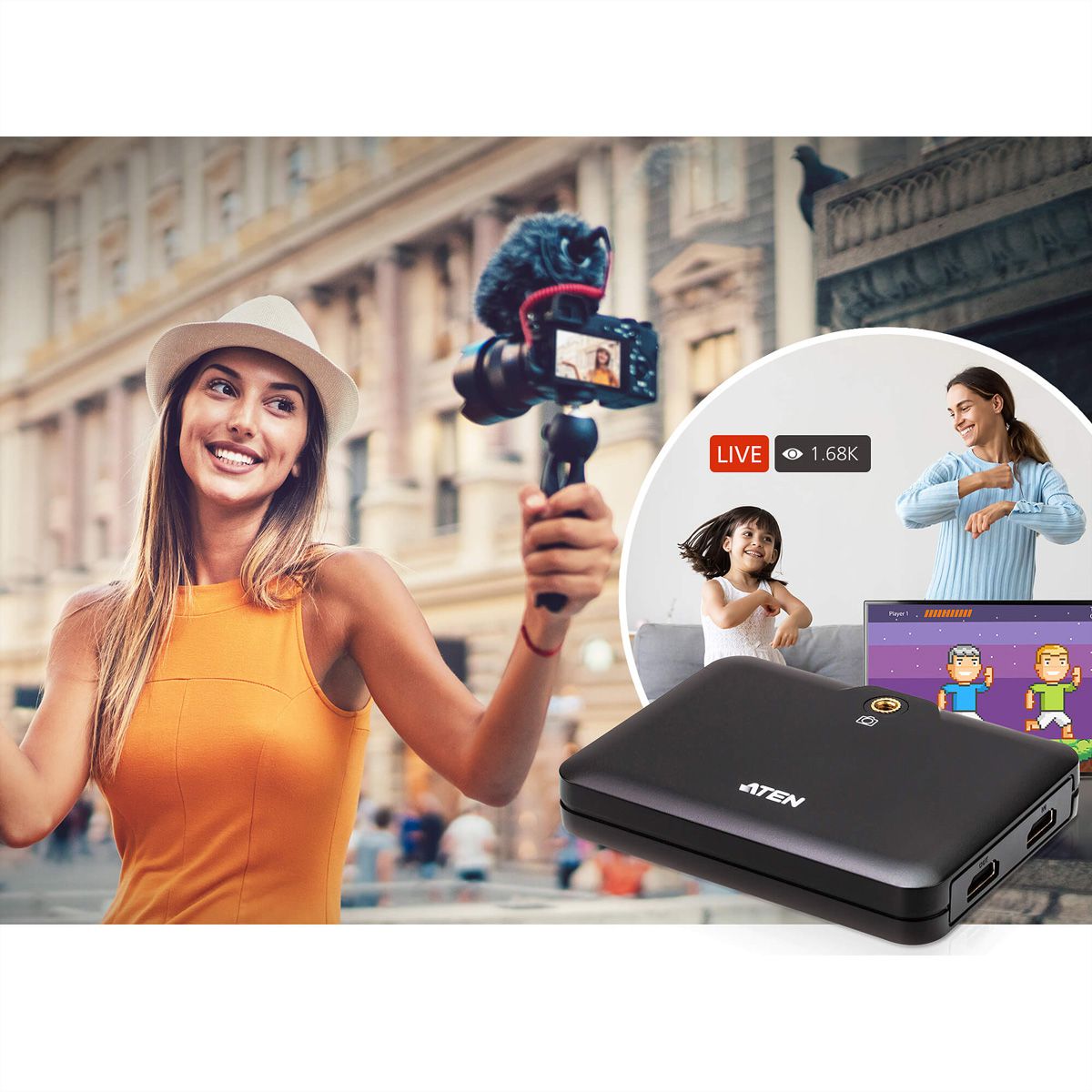 ATEN UC3021 CAMLIVE Plus HDMI auf USB-C UVC Videoerfassung mit PD