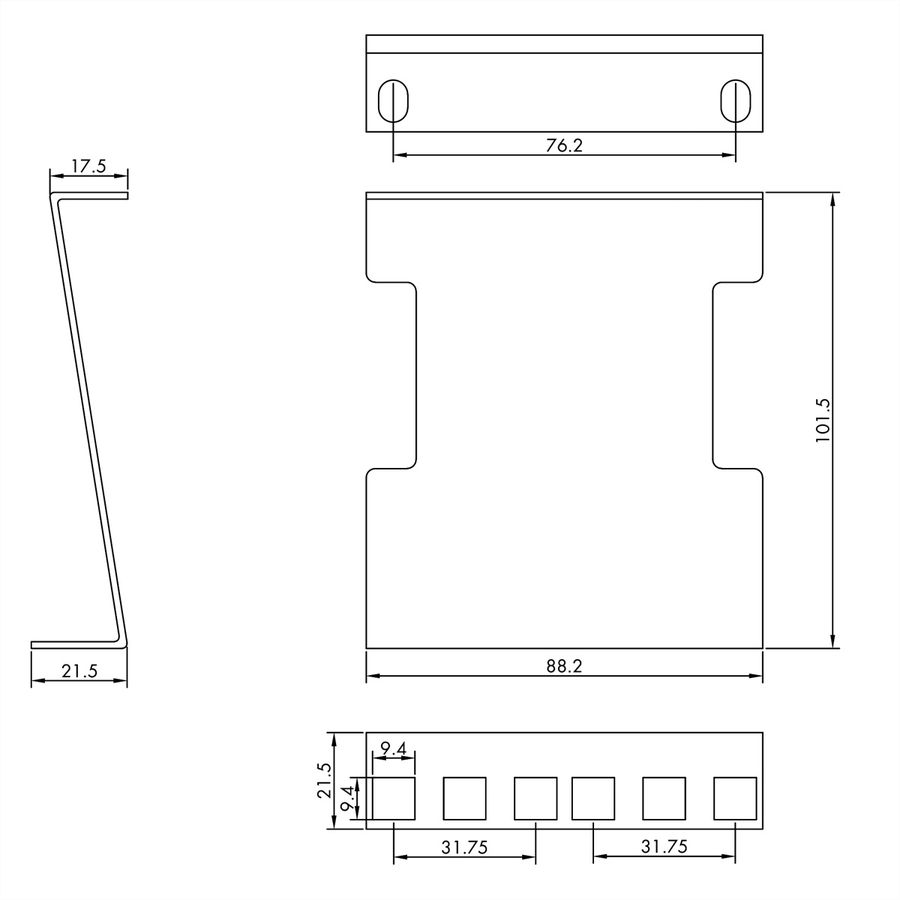 VALUE 19-Zoll-Schrank Tiefenerweiterung, 101,5mm, 2HE