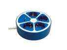 ROLINE 4-fach Steckdosenleiste mit Schalter, rund, USB-Charger A+C, blau, 1,5 m