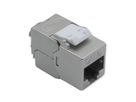 ROLINE Cat.6A (Class EA) Keystone, RJ-45, geschirmt, werkzeuglos, GHMT, silberfarben