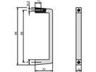 SCHROFF Frontgriff, einteilig, Breite 9 mm - FRONTGRIFF ALU 98MM ELOXIERT