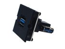 BACHMANN Rahmen 1xUSB 3.0, 90° Abgang seitlich