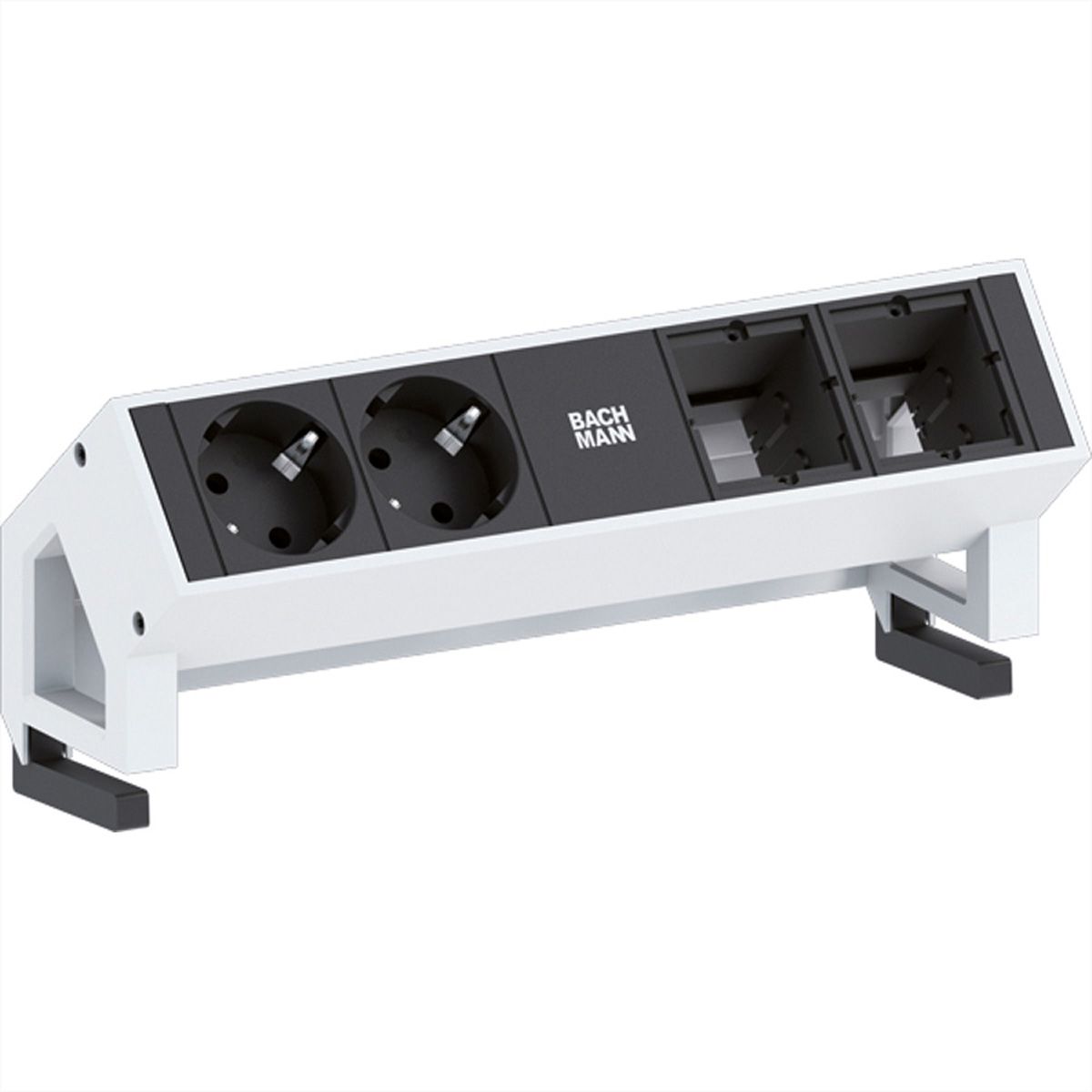 BACHMANN DESK2 2x Schutzkontakt 2x ABD GST18 Inox