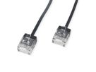 ROLINE UTP DataCenter Patchkabel Kat.6A (Class EA), LSOH, slim, extra kurzer Stecker, schwarz, 0,5 m
