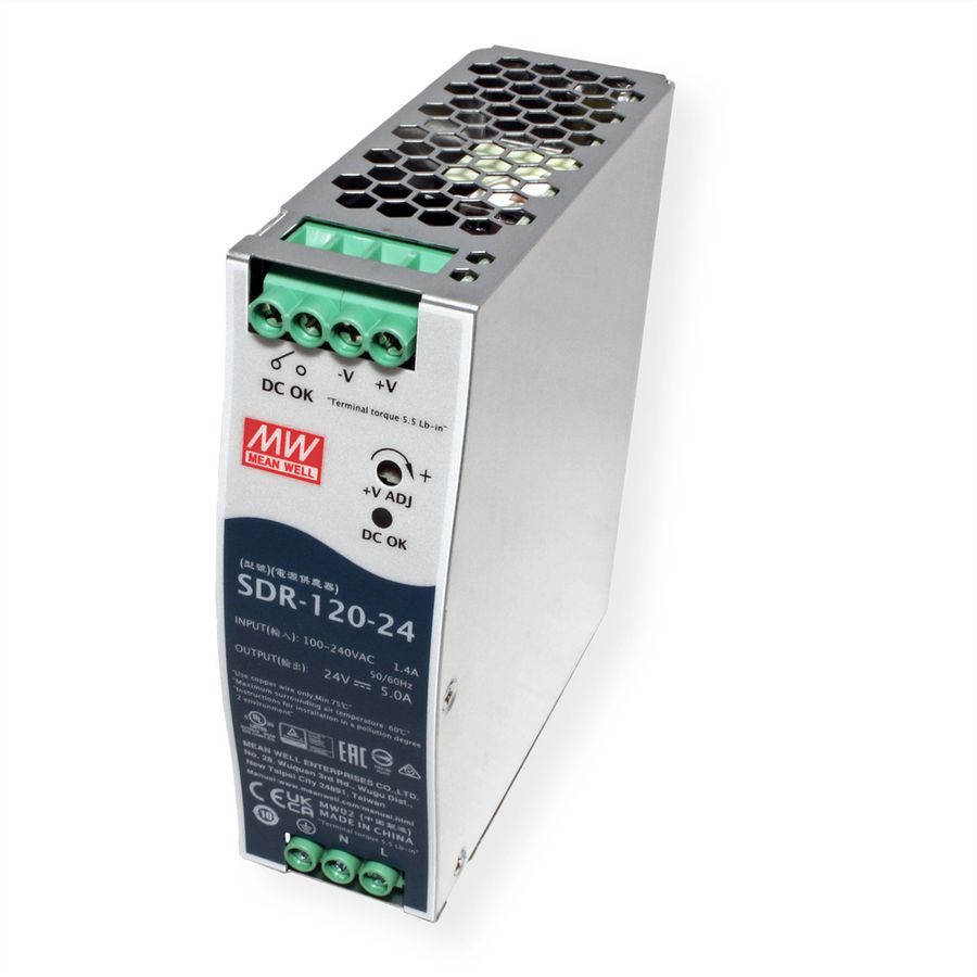 Mean Well SDR-120-24 Hutschienennetzteil 120W 24V DC