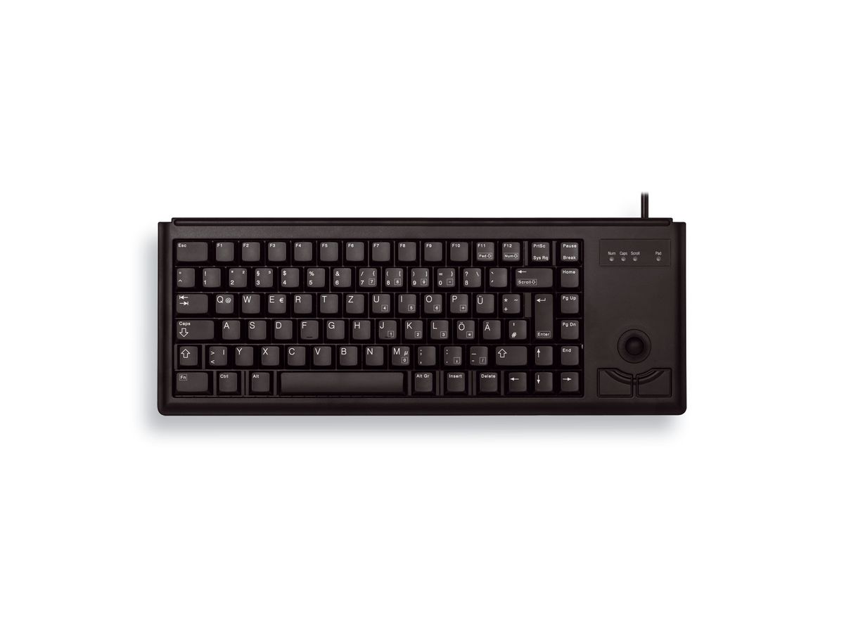 CHERRY G84-4400 TRACKBALL Kabelgebundene Tastatur, USB, Schwarz (QWERTZ - DE)