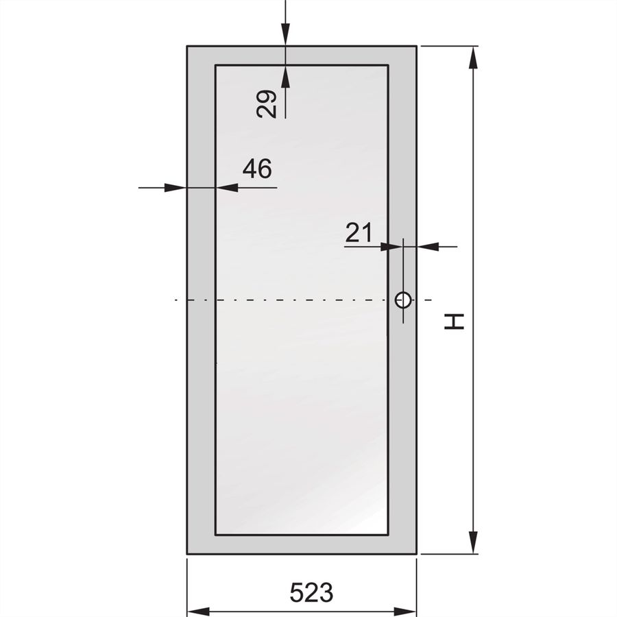 SCHROFF Acrylglastür - TUER VERGL. ACRYL 38HE 600B