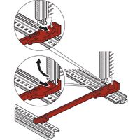 SCHROFF Führungsschiene, 220 mm, mit integrierter Befestigung für Steckverbinder - FUEHRSCH-STECKVERB.ROT 220T(2)