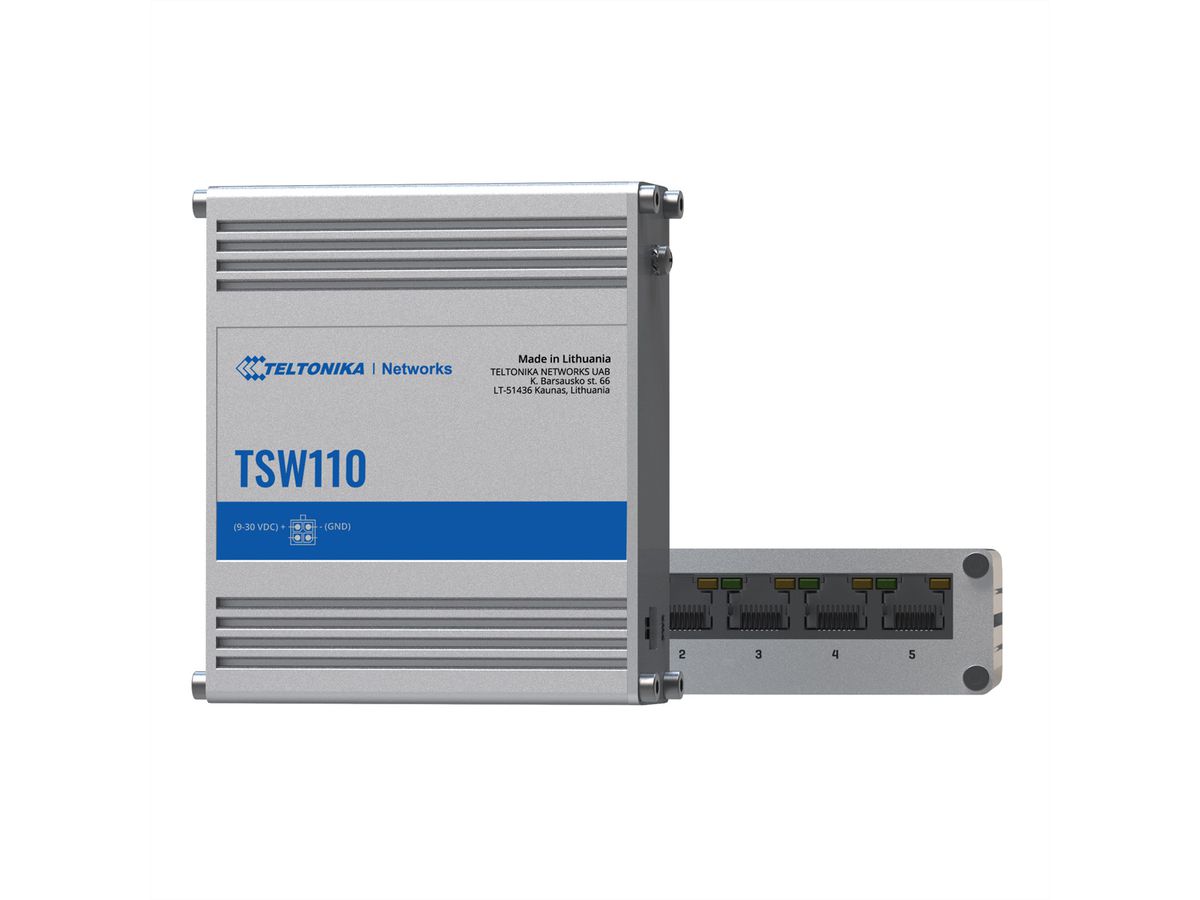 TELTONIKA TSW110 Industrial Switch Unmanaged Layer 2 Gigabit