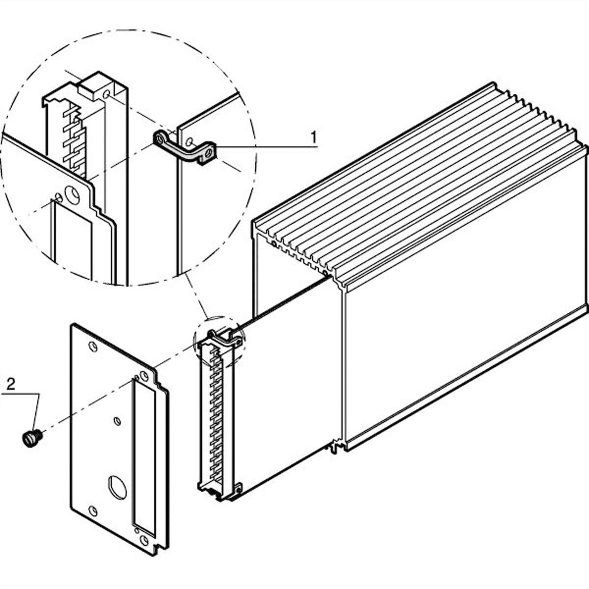 SCHROFF Befestigungswinkel für Leiterkarten - BEFESTIGUNGSWINKEL UNTEN