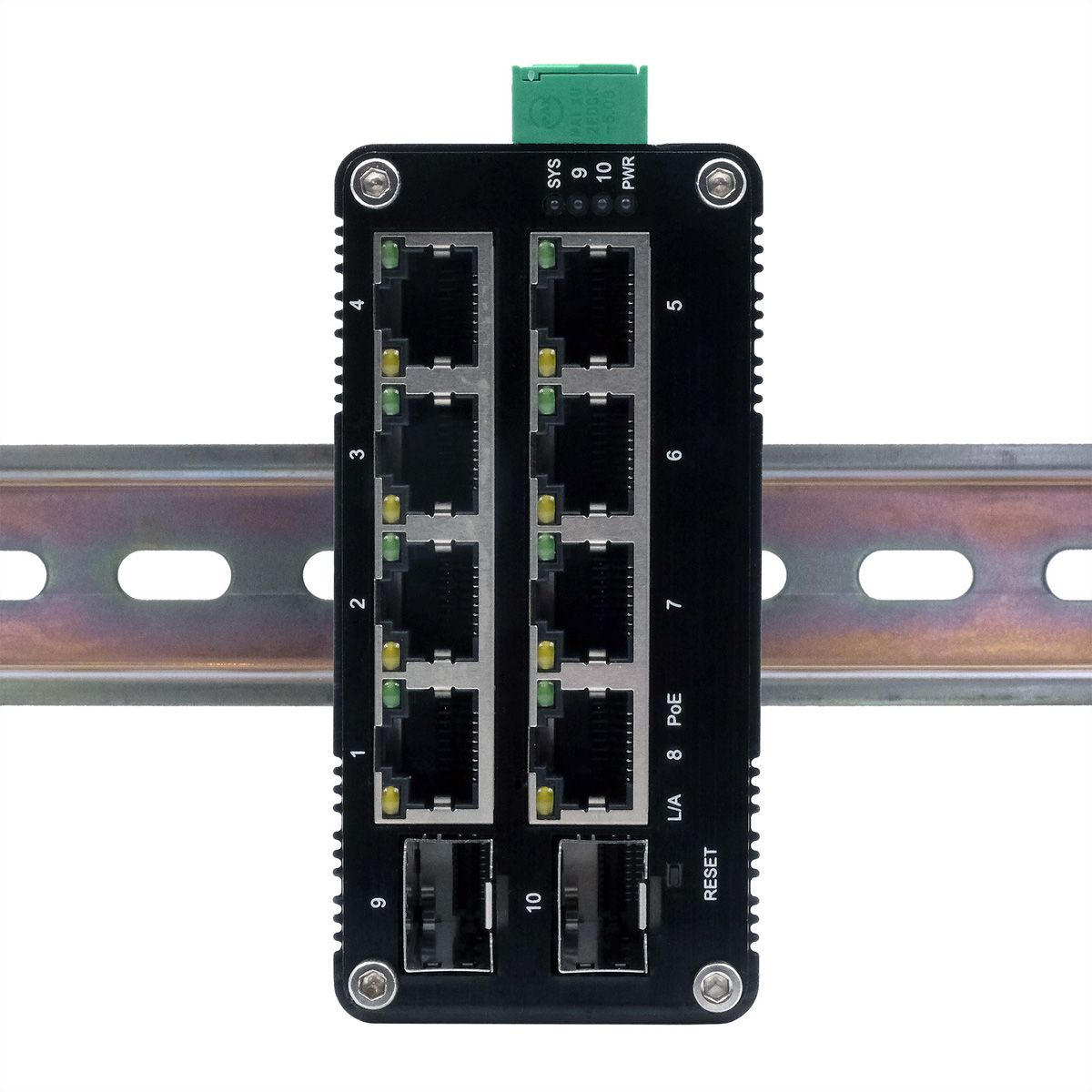 EXSYS EX-62035MPoE-SFP-8+2 Port Industrial Gigabit SFP PoE+ Mini Switch, Web Managed