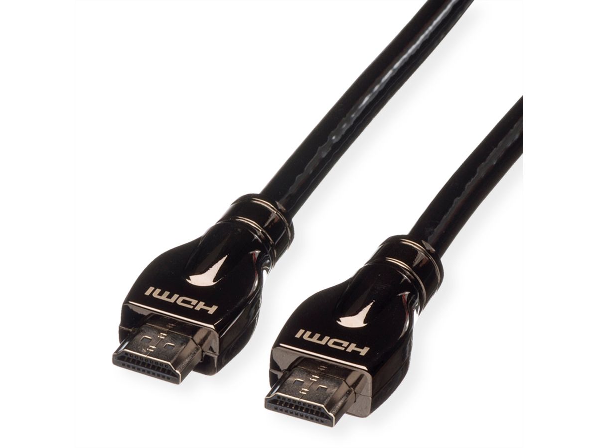 ROLINE 4K HDMI Ultra HD Kabel mit Ethernet, ST/ST, schwarz, 10 m