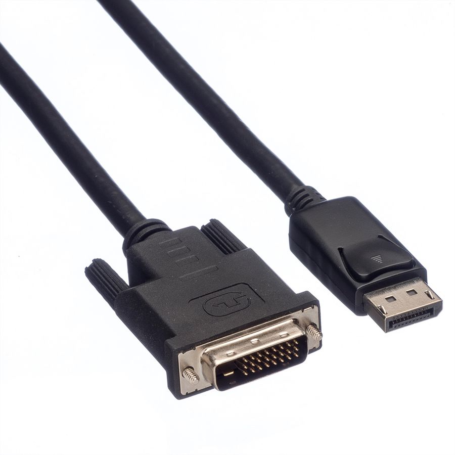 ROLINE DisplayPort Kabel DP ST - DVI ST, LSOH, schwarz, 2 m
