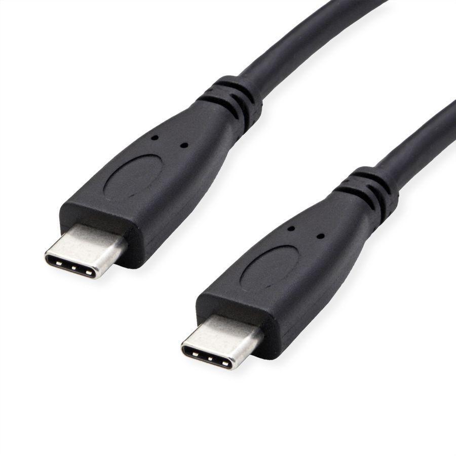 ROLINE GREEN USB 3.2 Gen 2 Kabel, USB C-C, ST/ST, 4K UHD-1, 10Gbit/s, Emark, 100W, schwarz, 0,5 m