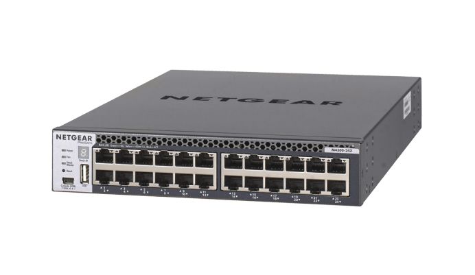 Netgear M4300-24X Managed L3 10G Ethernet (100/1000/10000) Schwarz 1U