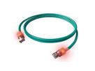 EasyLan DualBoot LED Patchkabel RJ45 S/FTP Kat.6A (Class EA), mit saCon Stecker, LSOH, türkis, 1,5 m