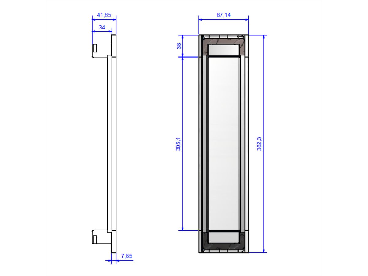 BACHMANN POWER FRAME COVER 6-fach RAL9010, Rahmen ws
