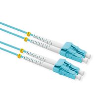 VALUE LWL-Kabel 50/125µm OM3, LC/LC, LSOH, Low-Loss, türkis, 0,5 m