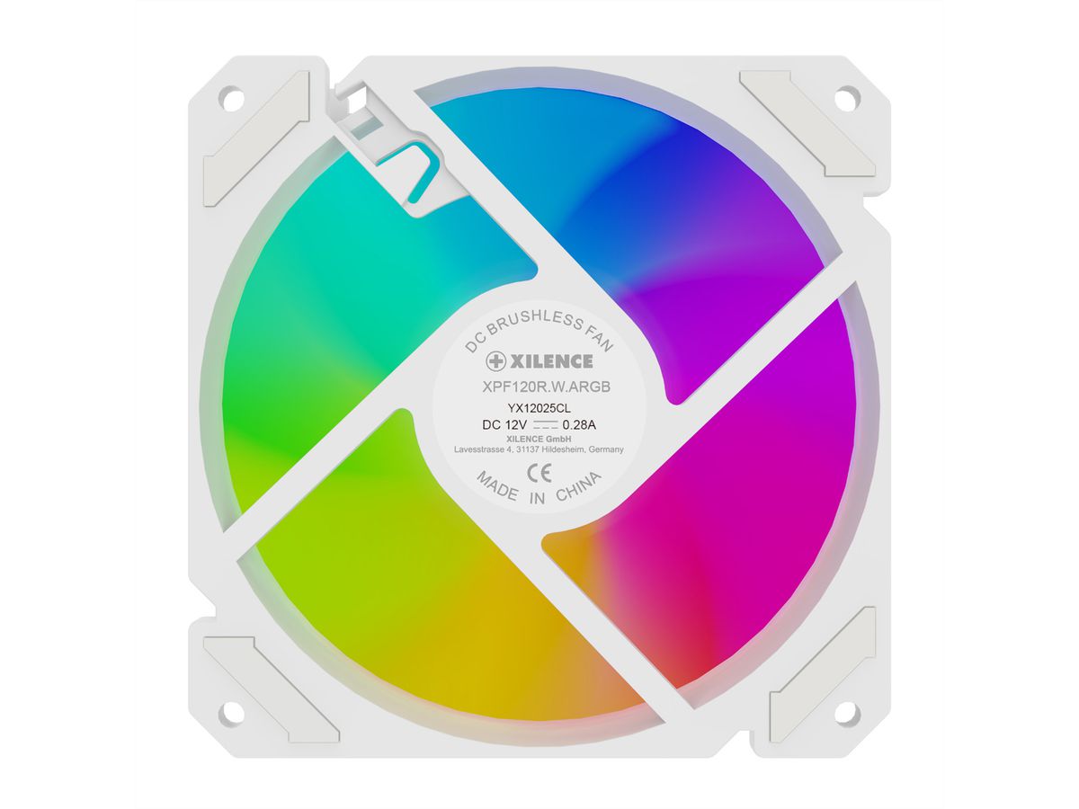 XILENCE Performance A+ REVERSE XF066, 120mm ARGB LED Lüfter weiß