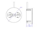 BACHMANN TWIST 2S 2x Schutzkontakt, Schutzkontakt-Montagestecker, Edelstahl, 2 m