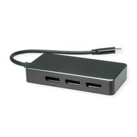 VALUE Multi-Display Adapter USB Typ C - 3x DP, Multi-Stream 4K