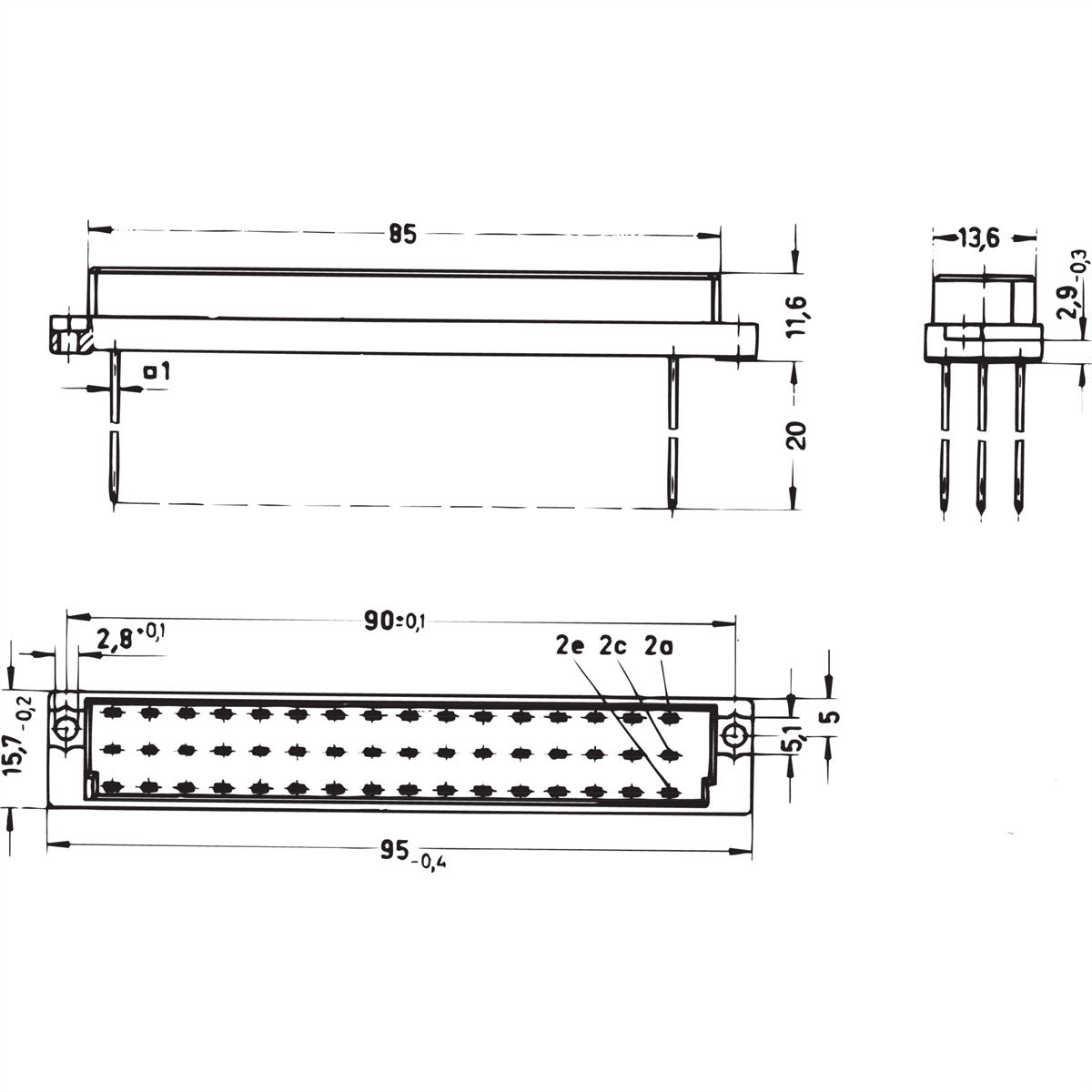SCHROFF Federleiste - FEDERL.48POL.WRAP E
