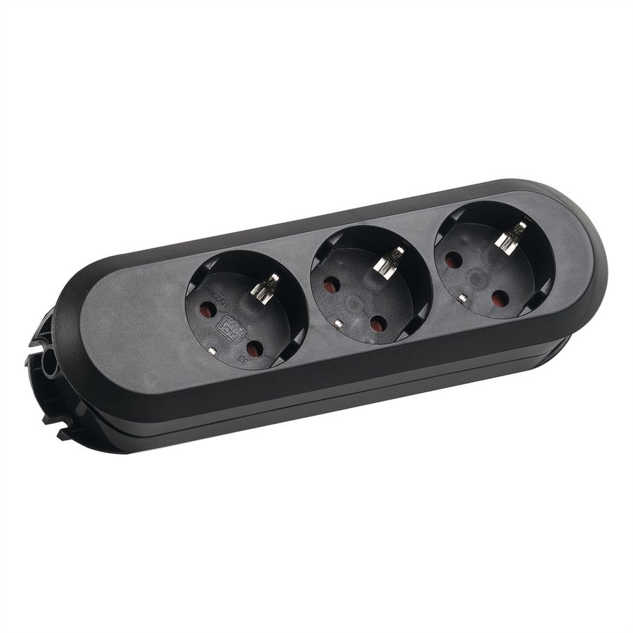 BACHMANN SMART Steckdosenleiste 3xCEE7/3 schwarz, ohne Zuleitung