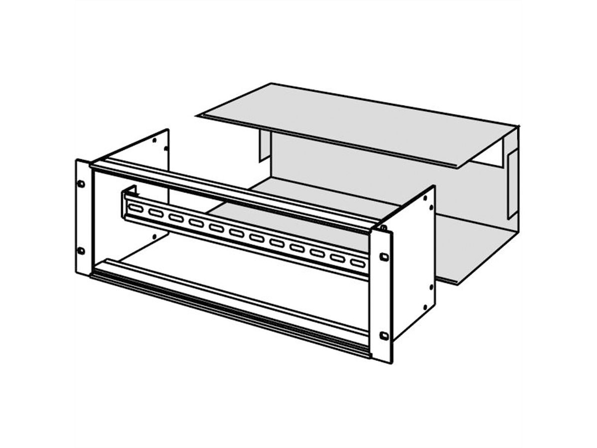 SCHROFF Abdeckhaube für 19"-Modulträger - RUECKHAUBE 3HE 84TE 115T