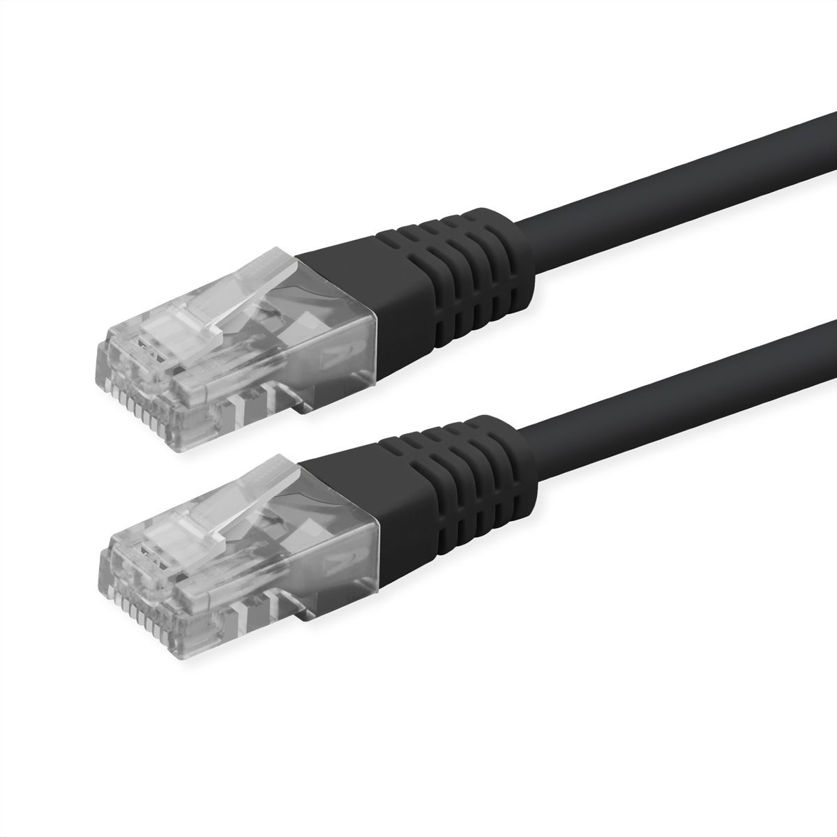 ROLINE Patchkabel Cat.6 (Class E), UTP, PoE, schwarz, 1,5 m
