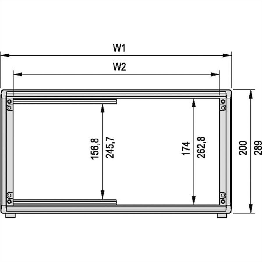 SCHROFF Gehäuse 4 und 6 HE, ungeschirmt - PROPAC PRO GEH.4HE 63TE 386T