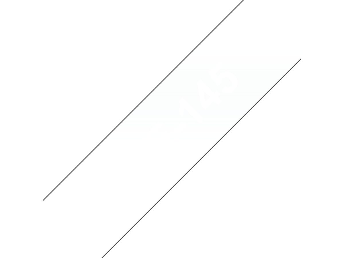 Brother TZE-145 Etiketten erstellendes Band Weiss auf Transparent