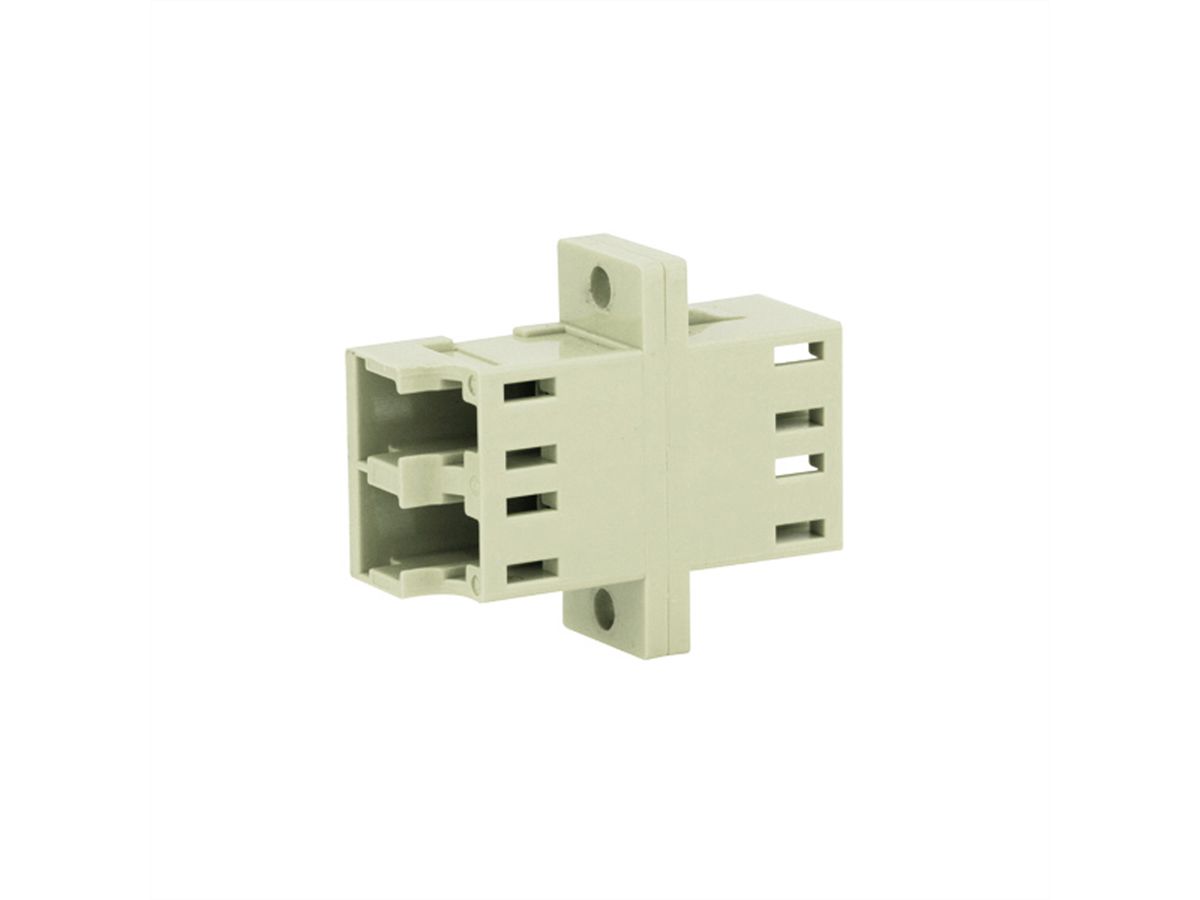TELEGÄRTNER LC Duplex Kupplung, MM, Keramikhülse, Kunststoffgehäuse, beige, Z77