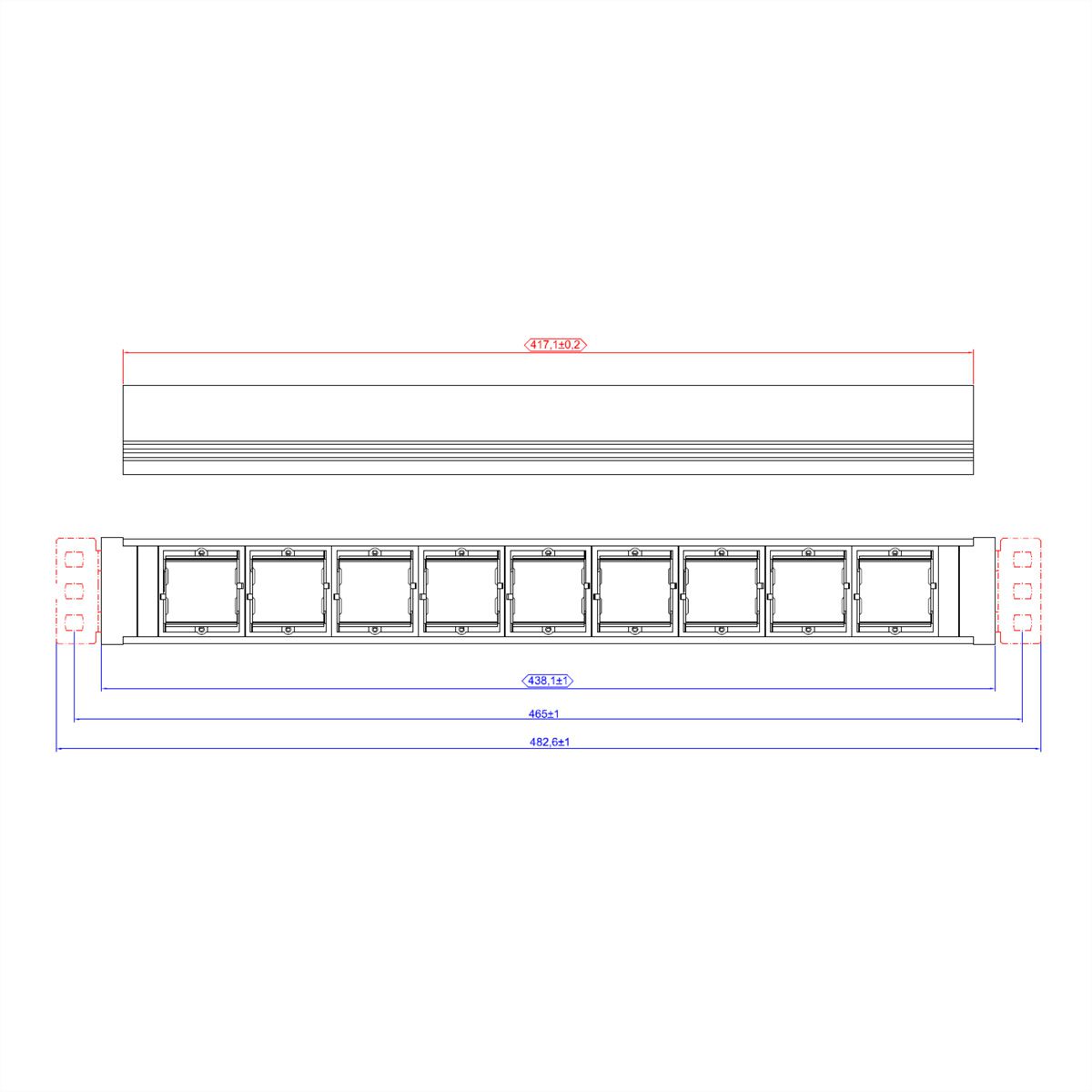 BACHMANN UNIVERSAL 9x ABD, für Montage von 9 Custom Modulen