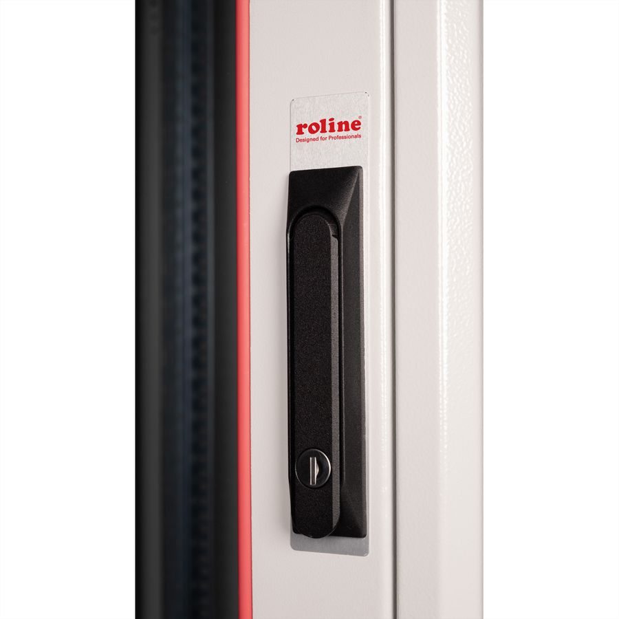 ROLINE 19-Zoll Netzwerkschrank Basic 22 HE, 800x800 BxT Glastür grau