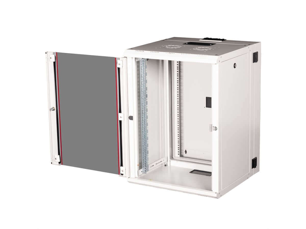 ROLINE 19-Zoll Wandgehäuse Pro 16 HE, 600x600 BxT zweiteilig schwenkbar grau