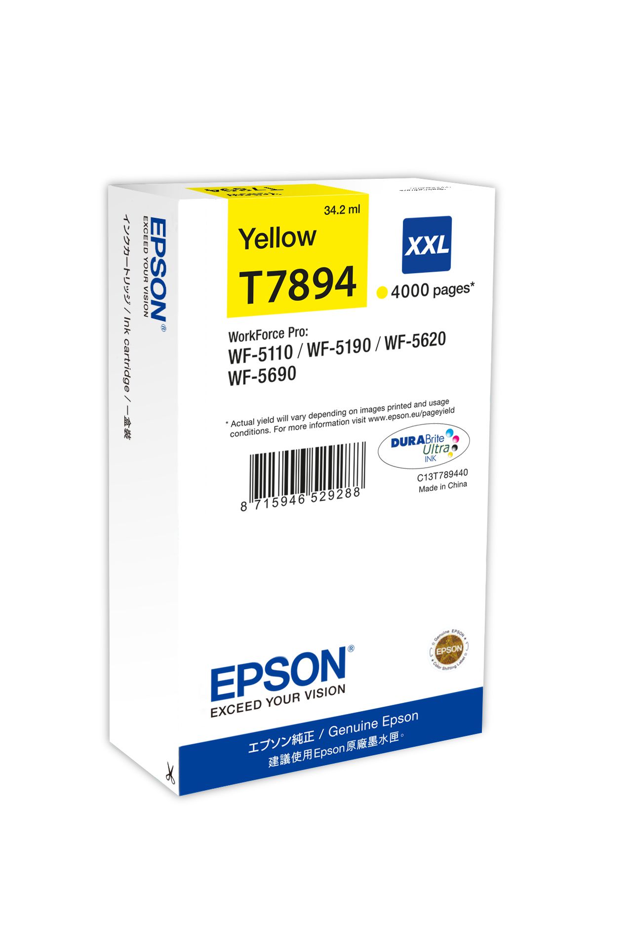 Epson Tintenpatrone XXL Yellow 4k