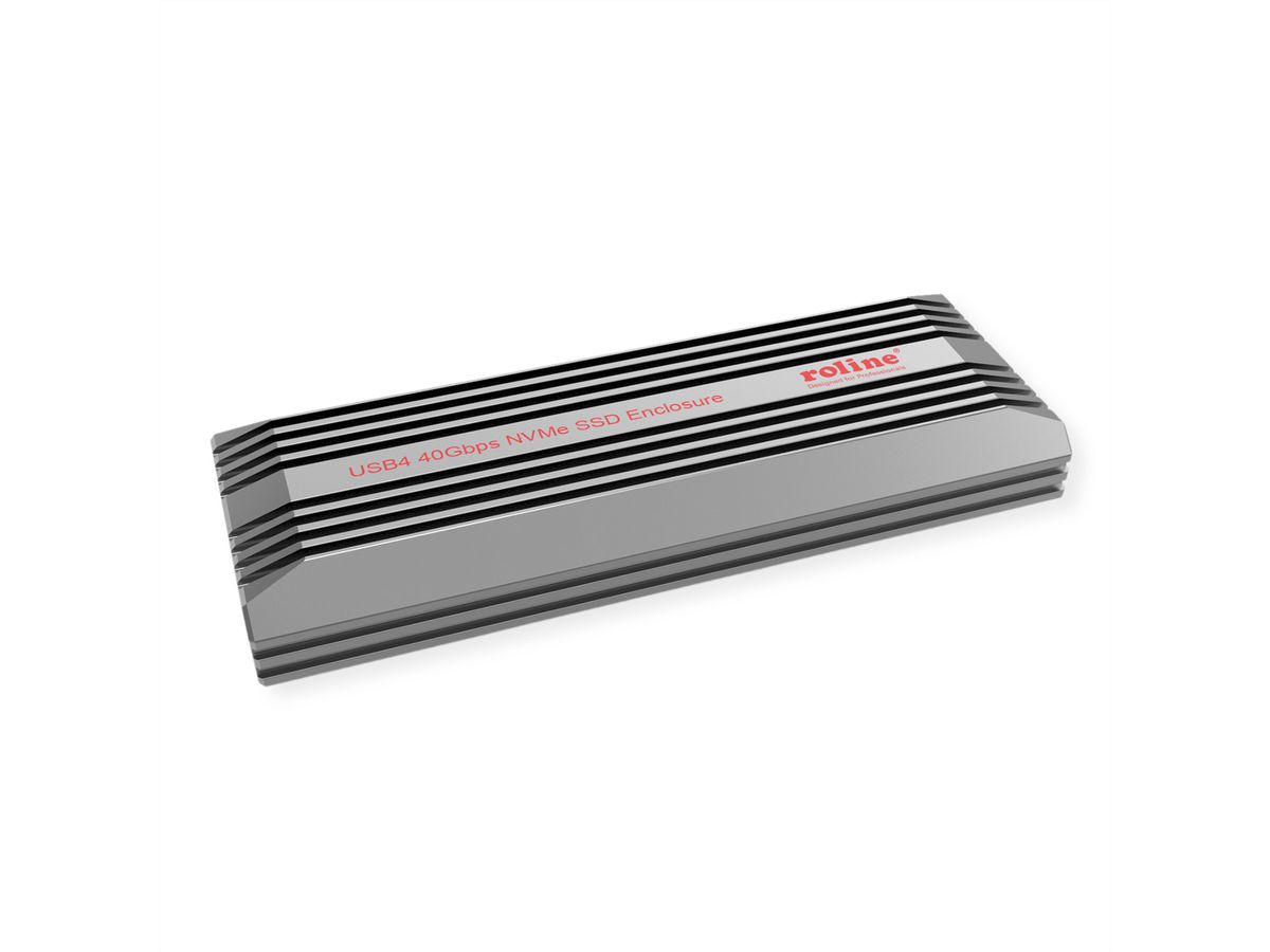 ROLINE Externes SSD-Gehäuse, M.2, NVMe zu USB 4 Gen 3x2 Typ C