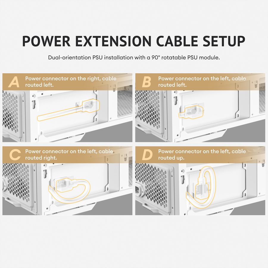 ANTEC Constellation C6 Curve Air White PC Gehäuse ATX Midi Tower, weiß