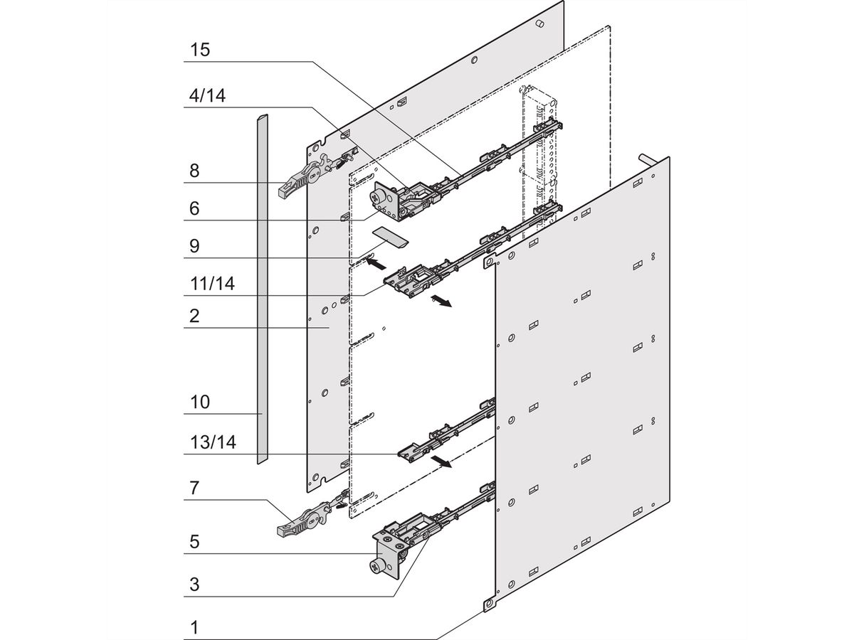 SCHROFF Carrier-Mechanik für Compact- und Full-size-AdvancedMC-Module, Komplettbausatz - CARRIER ASSEMBLY UNIVERSAL