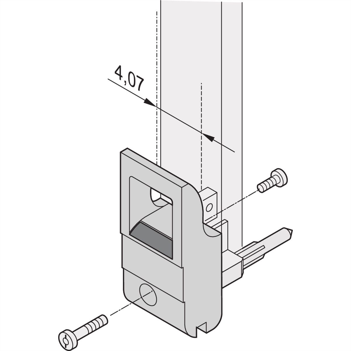 SCHROFF IET-Griff - IET-GRIFF UNTEN GR/SW 100STK