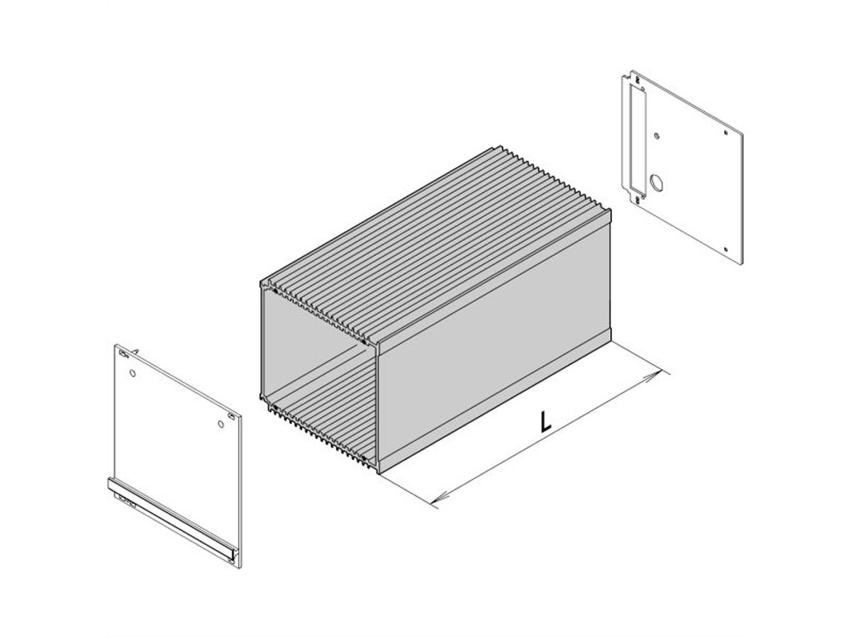 SCHROFF HF-Tubus - HF-TUBUS 3HE 28TE 1 METER