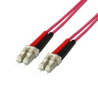 LEONI LWL-Kabel duplex 50/125µm OM4, Euromicron LC/LC, 1 m