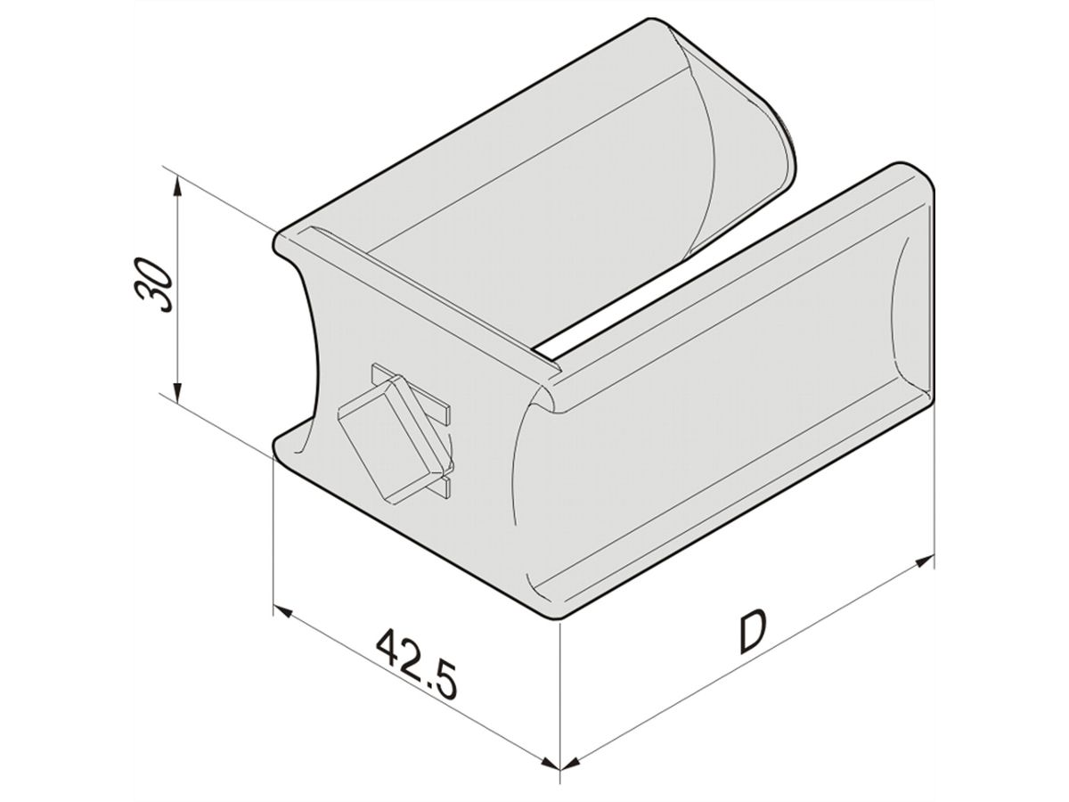 SCHROFF Kunststoffkabelöse - KABELOESEN KUNST.100X42MM 5ST