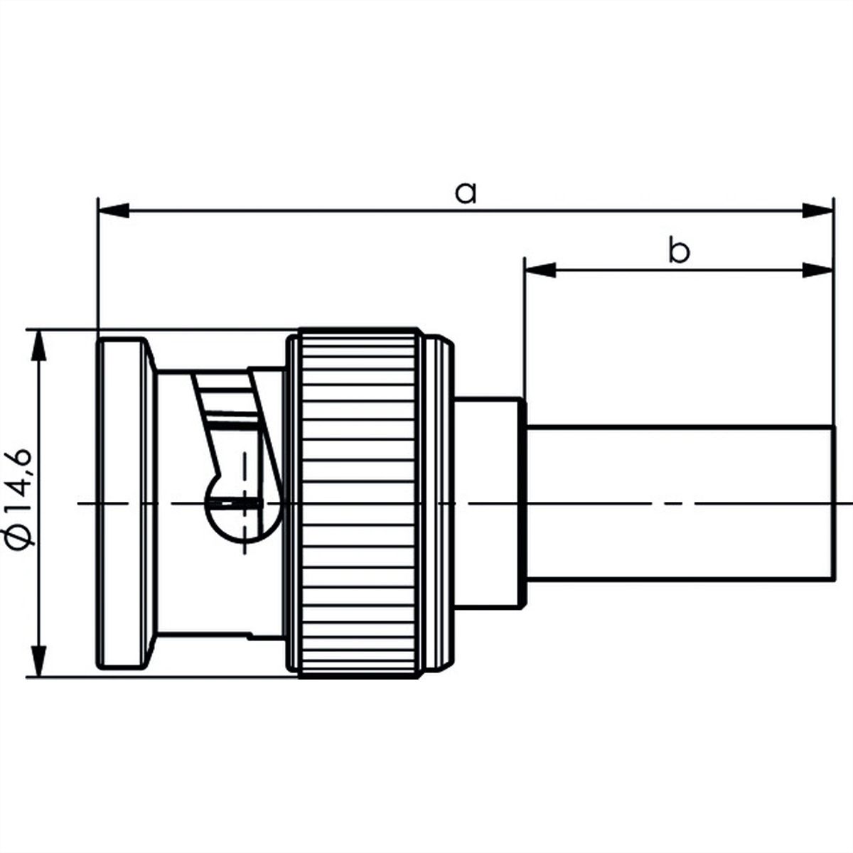 TELEGÄRTNER BNC-Crimpstecker 50 Ohm für RD-316/U