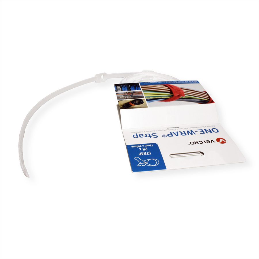 VELCRO® One Wrap® Strap 13mm x 200mm, 25 Stück, weiß