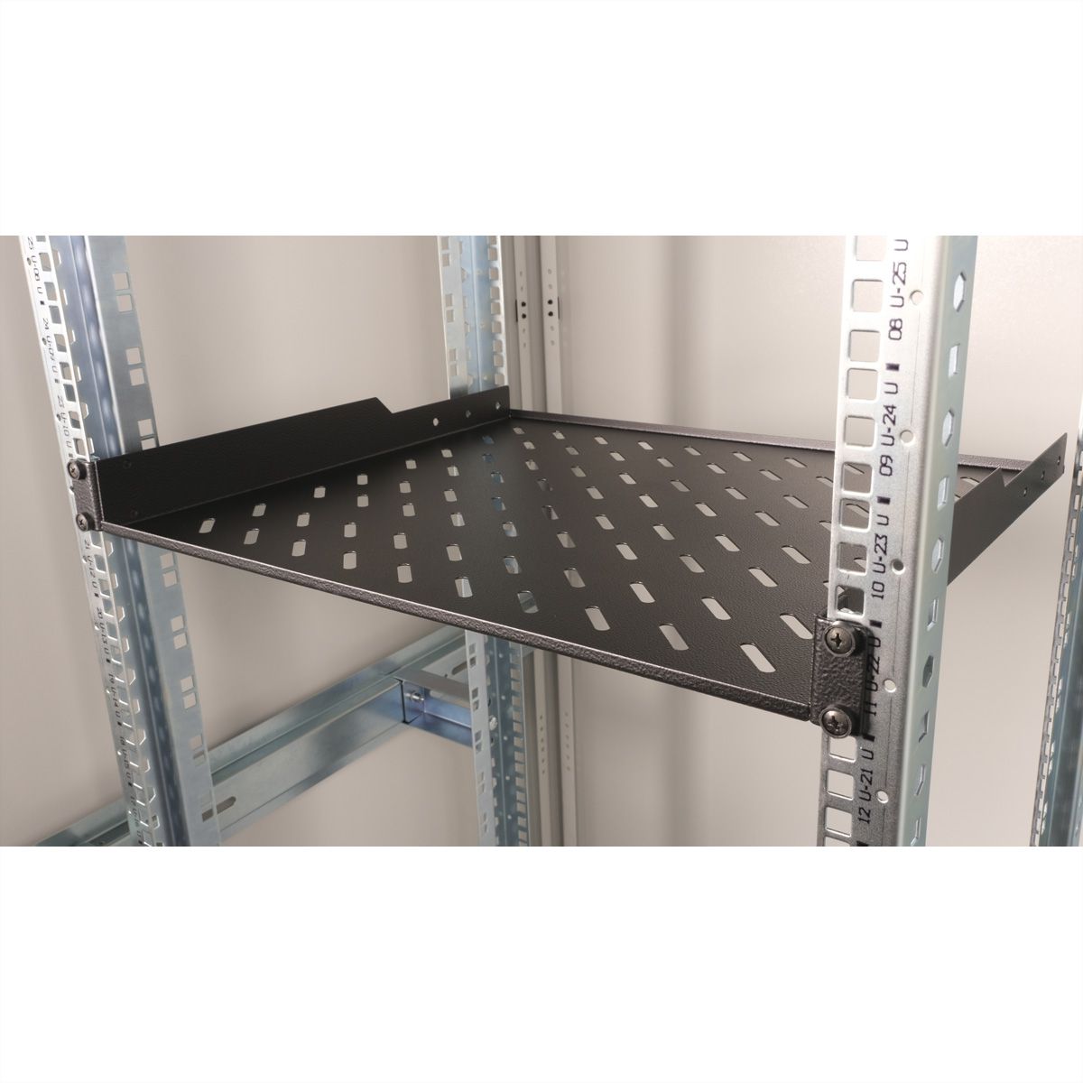 ROLINE 19-Zoll Fachboden 1 HE 400 T, 15kg Tragkraft schwarz