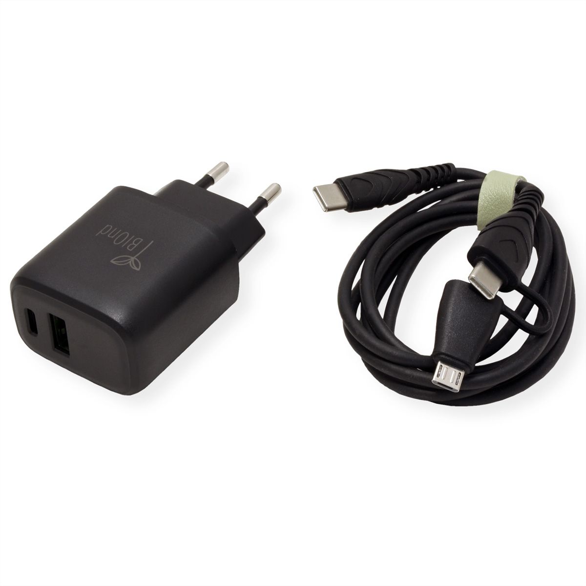 BIOnd BIO-CMC-20W PD 20W Charger Dual Port + USB-C KABEL