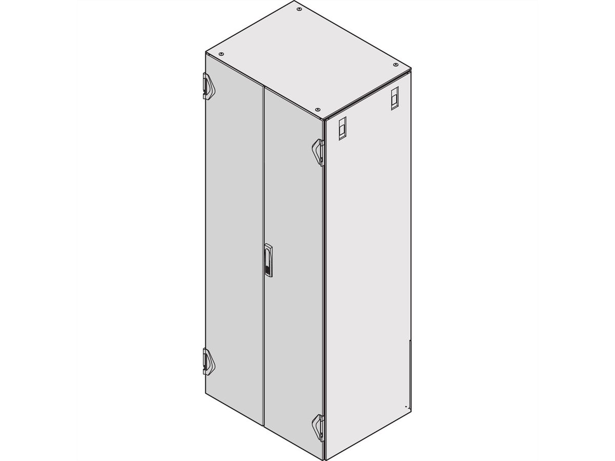 SCHROFF DOP.TUER 1800H 600B RAL7035