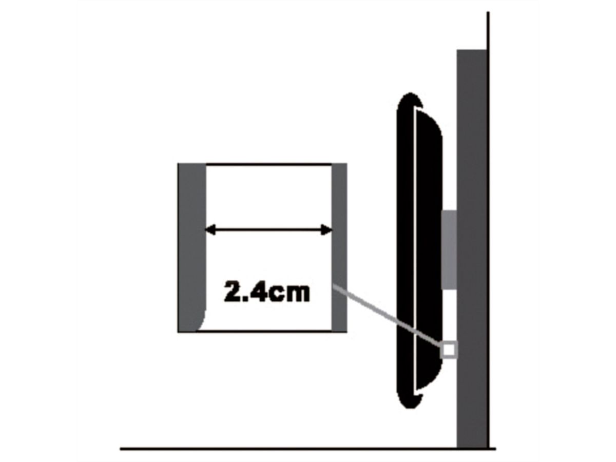 VALUE TV-Monitorwandhalterung, fest, 32-60 Zoll, bis 80 kg